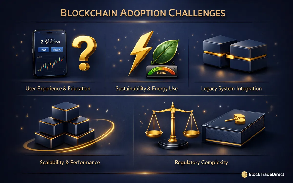 Visual representation of blockchain applications challenges