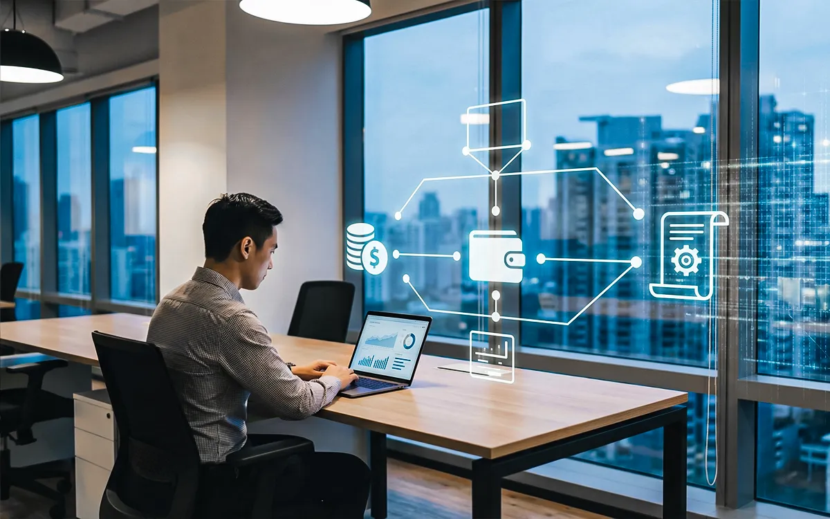 Illustration representing Decentralized Finance (DeFi) and its impact on the future of finance