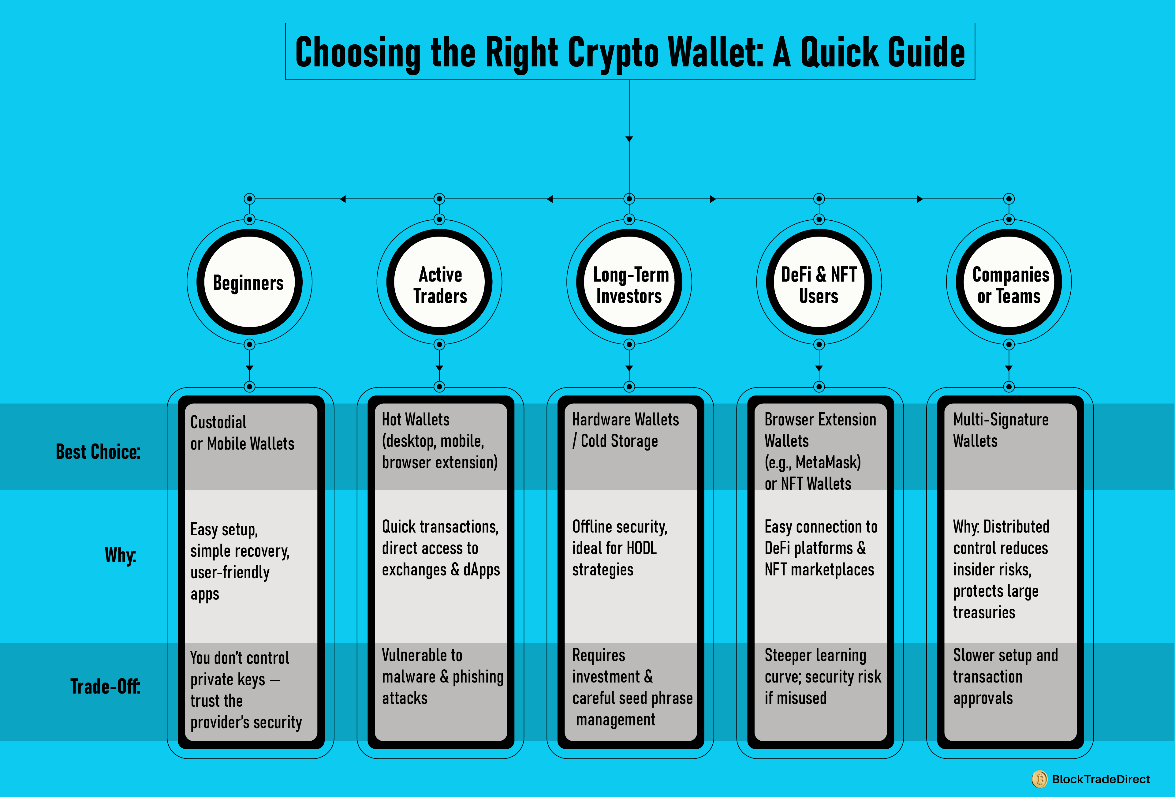 Infographic Image Explaining How to Choose the Right Crypto Wallet For Your Need