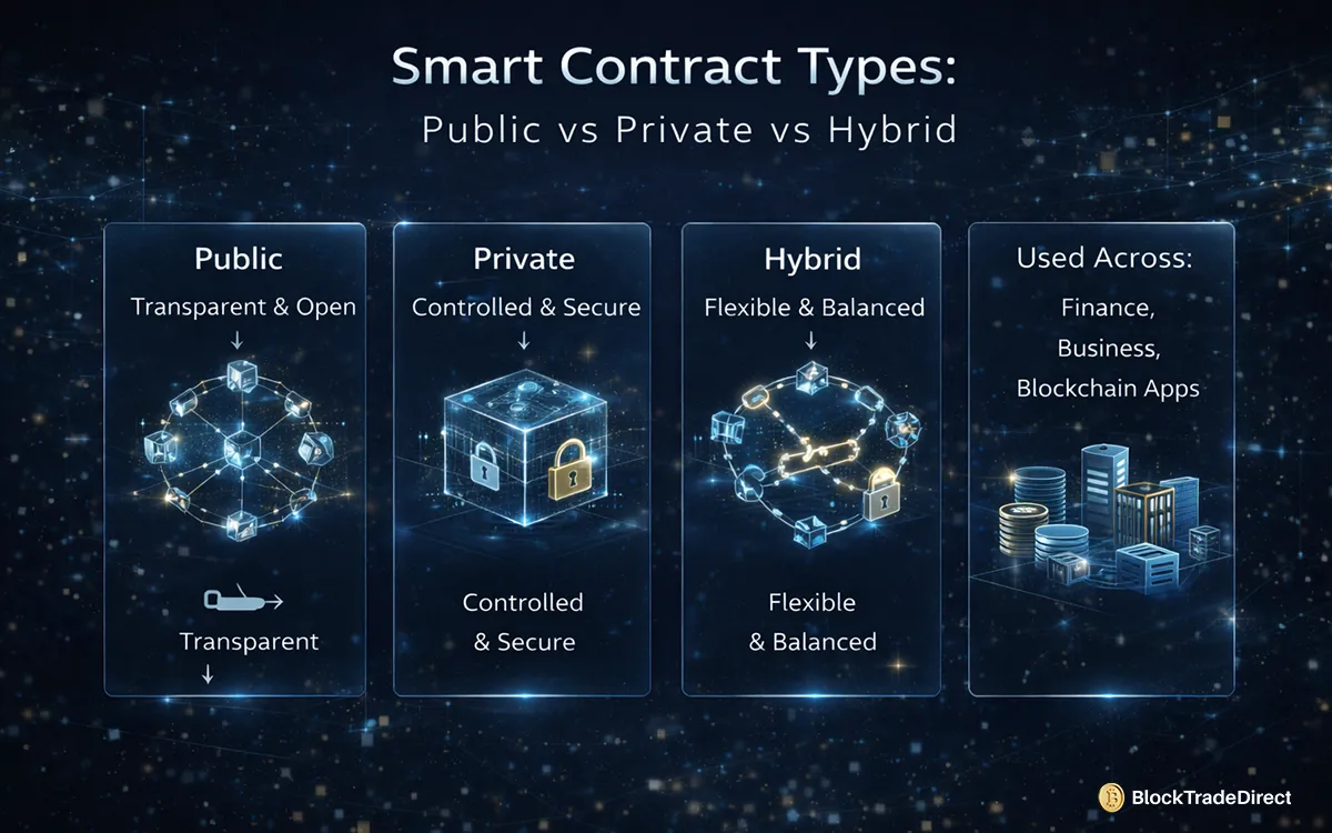 Smart Contract Types: Public vs Private vs Hybrid